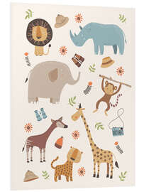 Foam board print Safari Animals