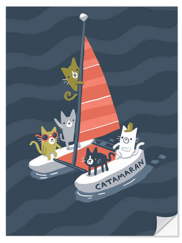 Självhäftande poster Catamaran