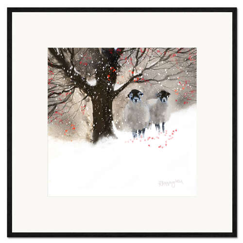 Framed art print Winter sheep