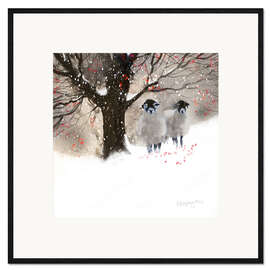 Kunsttryk i ramme Winter sheep