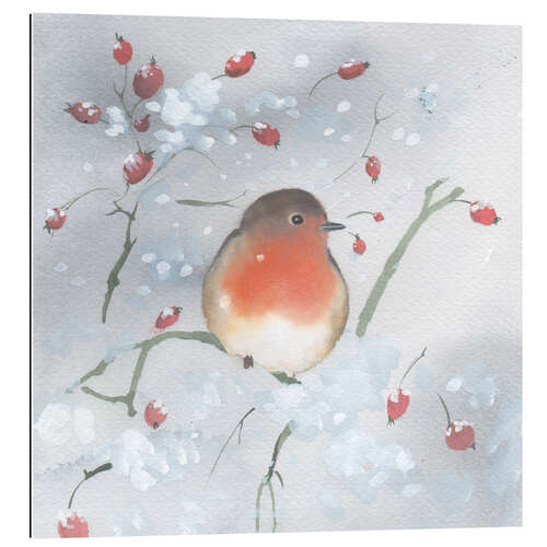 Gallery print Robins in winter