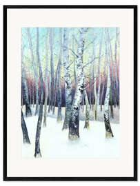 Framed art print Birches in the winter