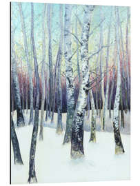 Magnettafel Birken im Winter