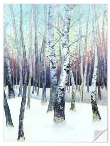 Wall sticker Birches in the winter