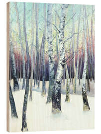 Wood print Birches in the winter