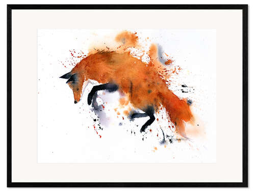 Framed art print Fox on the go