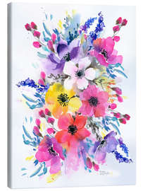 Canvas print Colorful meadow bouquet