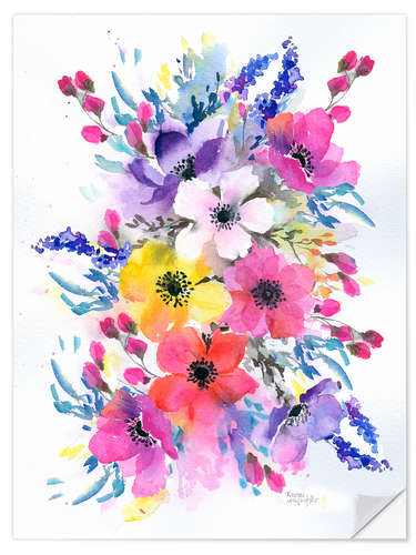 Wall sticker Colorful meadow bouquet