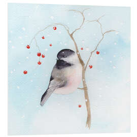 Foam board print Tit in winter