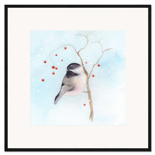 Framed art print Tit in winter