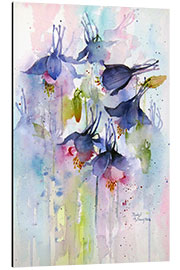 Aluminium print Violet flowers