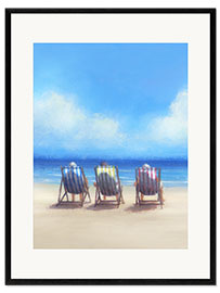 Framed art print Trio on the beach