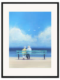 Gerahmter Kunstdruck Paar an der Küste