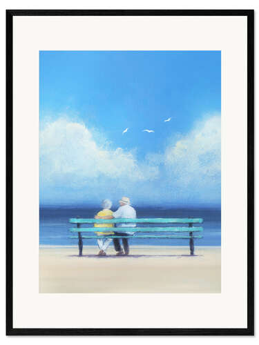 Framed art print Couple on the coast