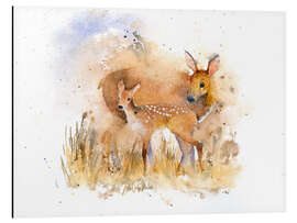 Magnettafel Reh-Familie