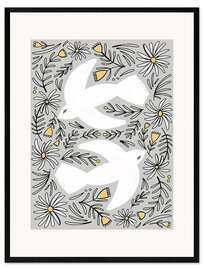 Framed art print Turtledoves