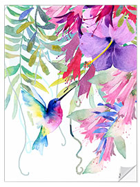 Wall sticker Hummingbird in the Hanging Garden