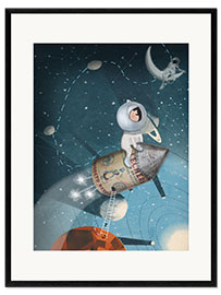 Gerahmter Kunstdruck Kleiner Astronaut