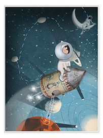 Poster Kleiner Astronaut