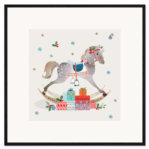 Plakat artystyczny premium w ramie Advent rocking horse