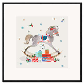 Framed art print Advent rocking horse