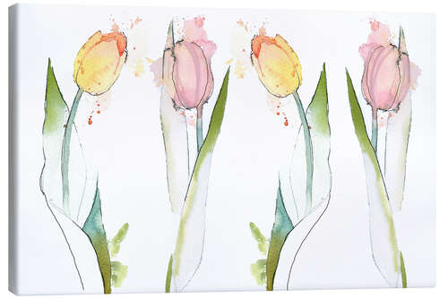 Leinwandbild Bunte Tulpen