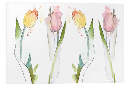 PVC print Colorful tulips