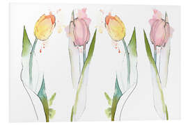 Tableau en PVC Tulipes colorées