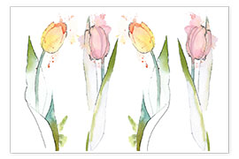 Poster Colorful tulips