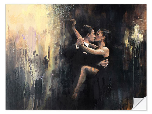 Selvklebende plakat Tango dancers