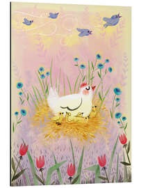 Magnettafel Henne mit Kücken