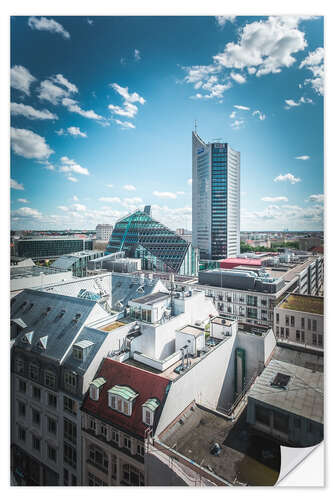 Selvklæbende plakat City-Hochhaus i Leipzig, Tyskland