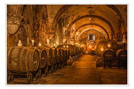 Wall print  Historic wine cellar in the Cistercian monastery - Christian Müringer