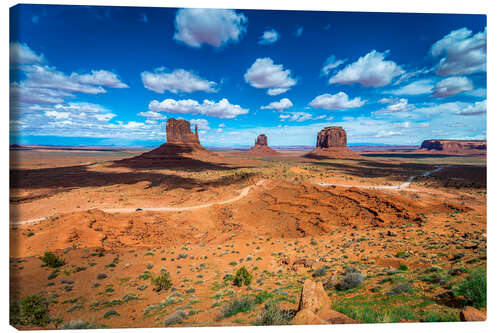 Leinwandbild Blauer Himmel über Monument Valley II