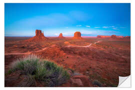 Wall sticker Monument Valley in the sunset