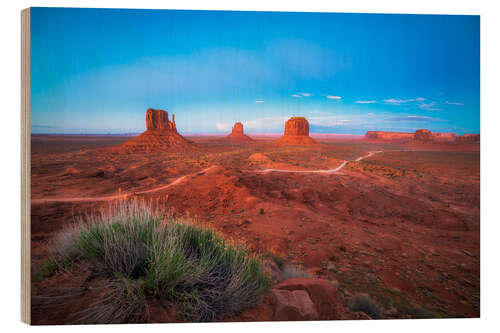 Puutaulu Monument Valley in the sunset