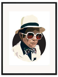 Gerahmter Kunstdruck Elton John