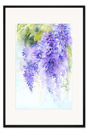 Gerahmter Kunstdruck Lila Flieder