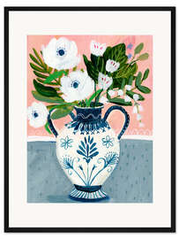 Gerahmter Kunstdruck Folklore-Vase