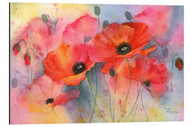 Magnettafel Tiefroter Mohn
