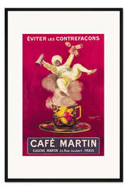 Gerahmter Kunstdruck Cafe Martin