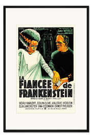 Gerahmter Kunstdruck Frankensteins Braut (französisch)