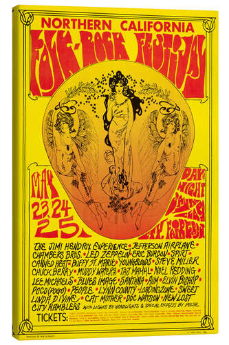 Leinwandbild Northern California Folk-Rock Festival (englisch)