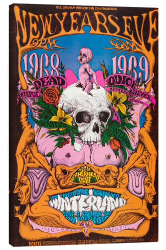 Canvas print New Year's Eve Concert, Grateful Dead