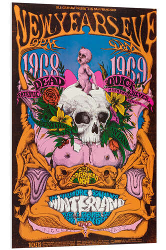 Foam board print New Year's Eve Concert, Grateful Dead