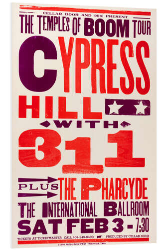 Hartschaumbild Cypress Hill, With 311, Konzert 1996