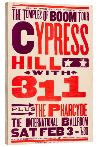 Holzbild Cypress Hill, With 311, Konzert 1996