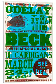 Tableau en aluminium Beck &amp; The Cardigans, années 1990