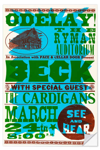 Sticker mural Beck & The Cardigans, années 1990