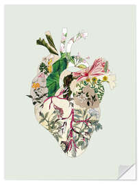 Selvklebende plakat Botanical heart